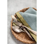 Azure + Olive Linen Napkin