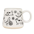 Oversized Mug with Cats