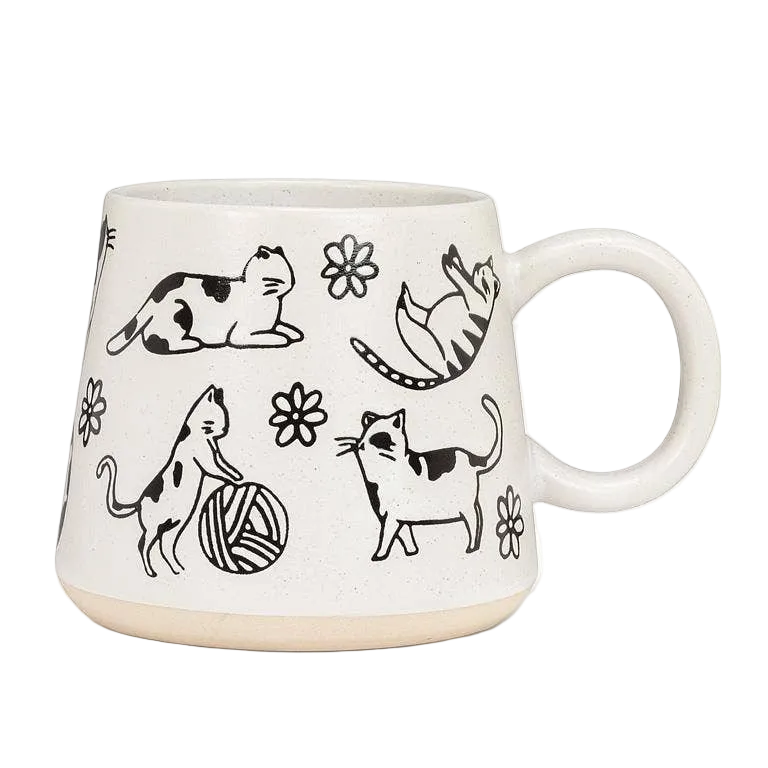 Oversized Mug with Cats