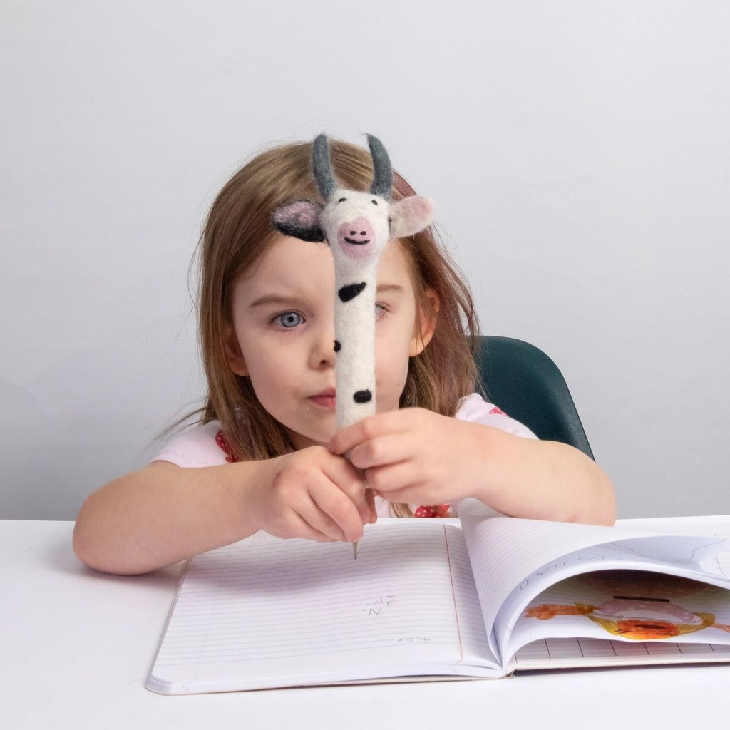 Felt Cow Pencil Topper