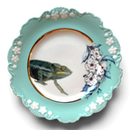 Lou Rota Chameleon & Cherry Blossom Plates | Set of 4