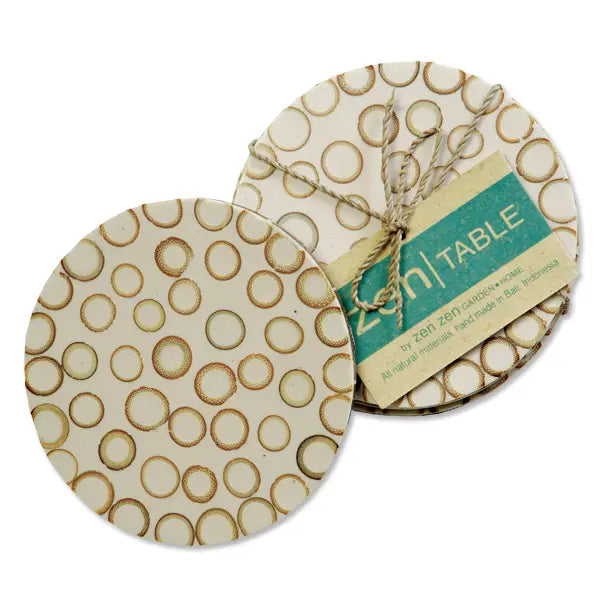 Bamboo Inlay Coasters S/4 | Choice of Colors