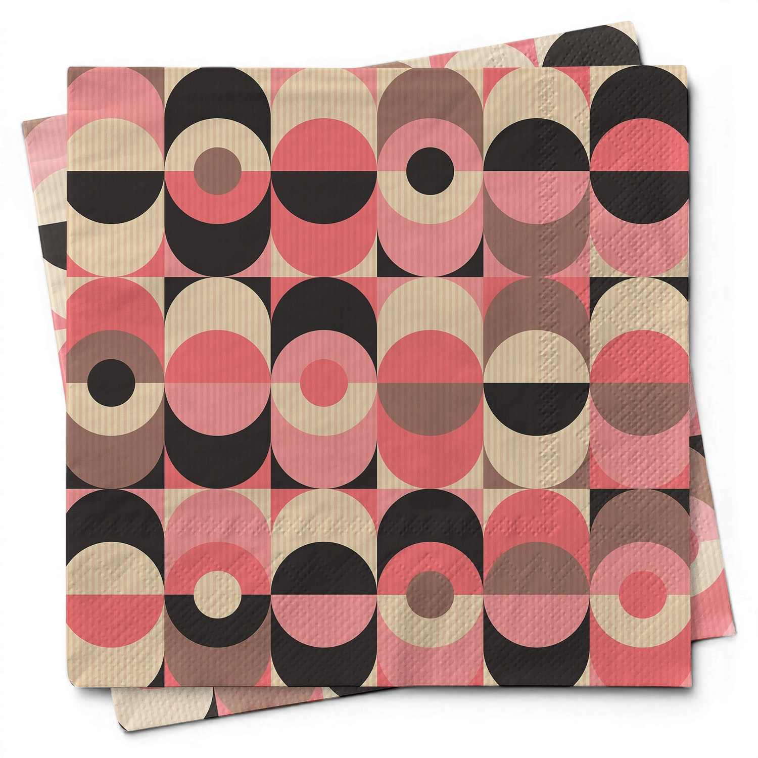 Pink & Black MCM Cocktail Napkins