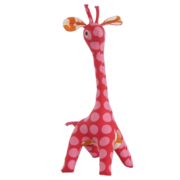 Patchwork Baby Giraffe Stuffed/Plush Toy | Pink