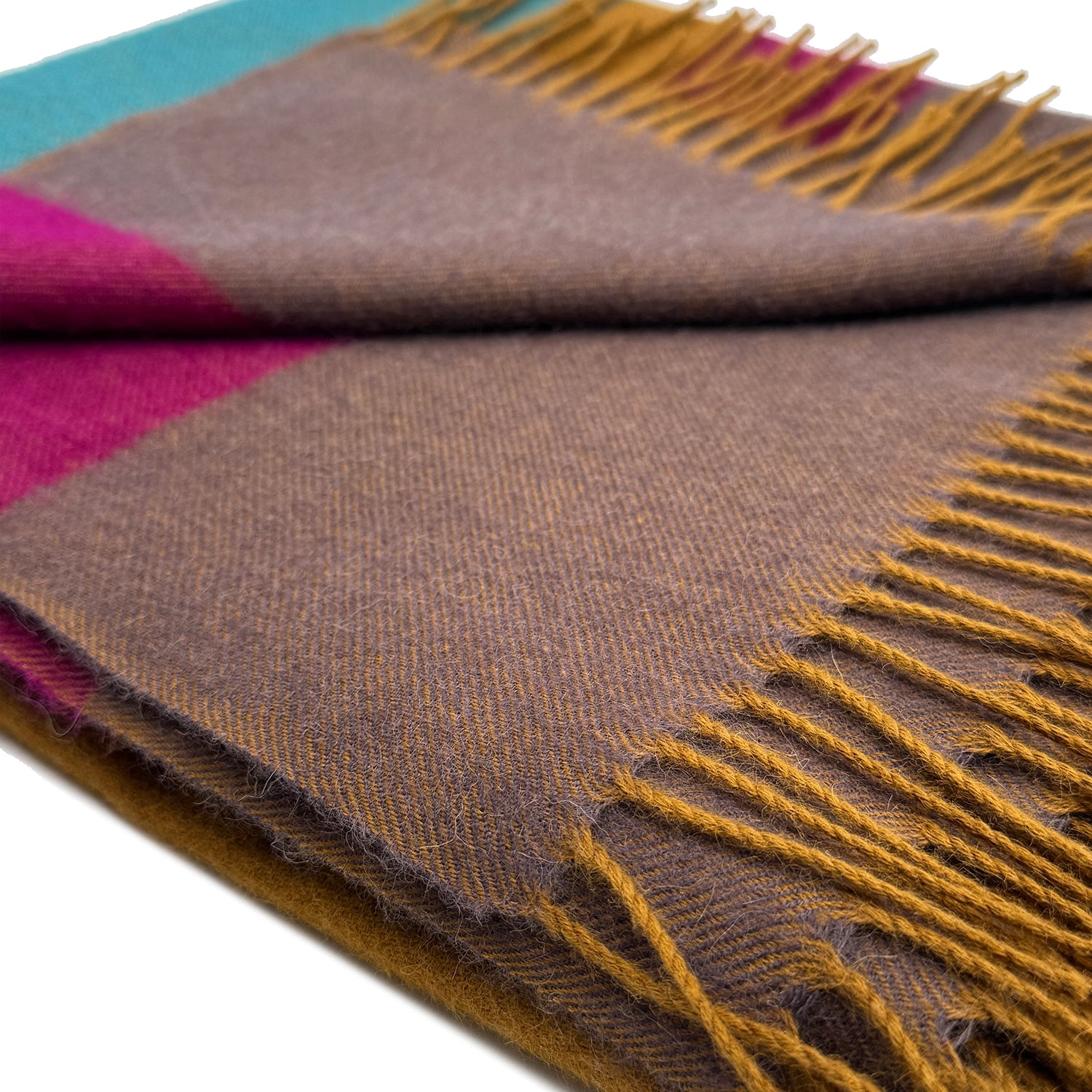 100% Baby Alpaca Throw I Golden Brown