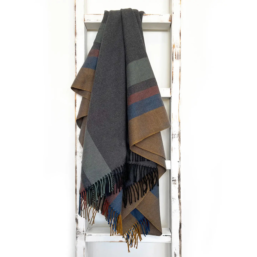 100% Baby Alpaca Throw I Iron Ore