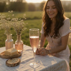 PORTOFINO White Dot Champagne Flute | Pink