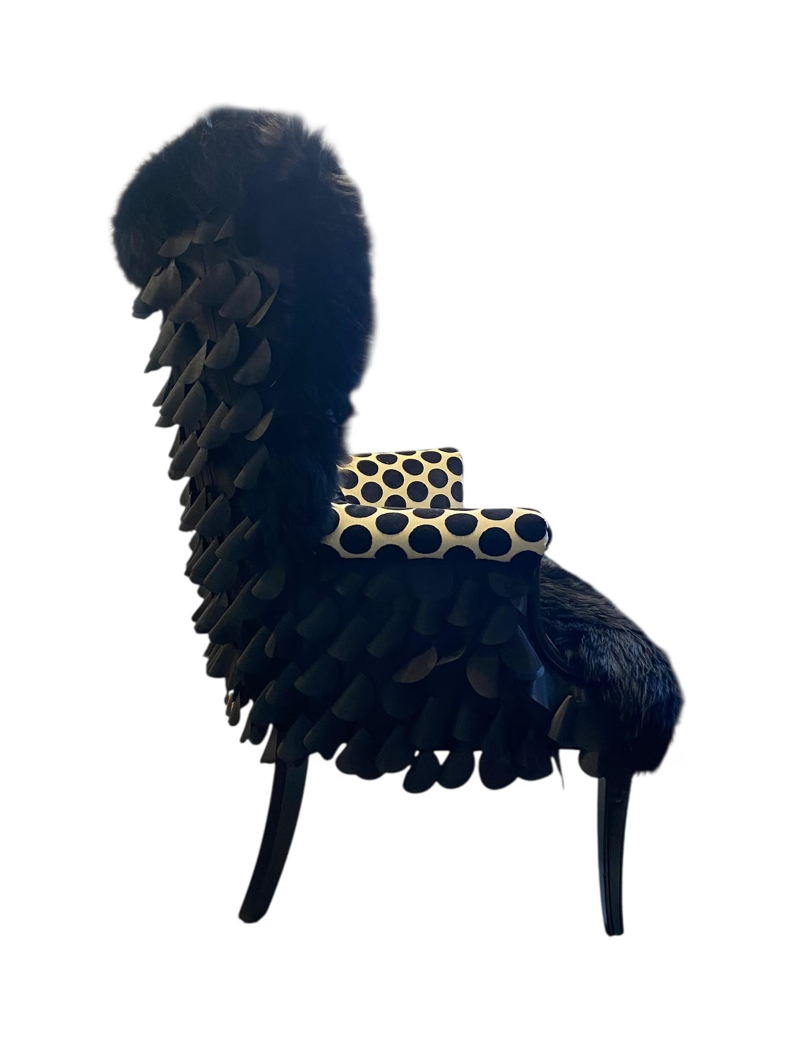 "Pretty Woman" Polka Dot Black & White Chair