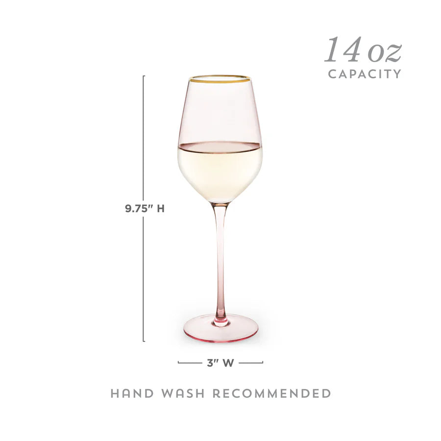 Rose Crystal White Wine Glass