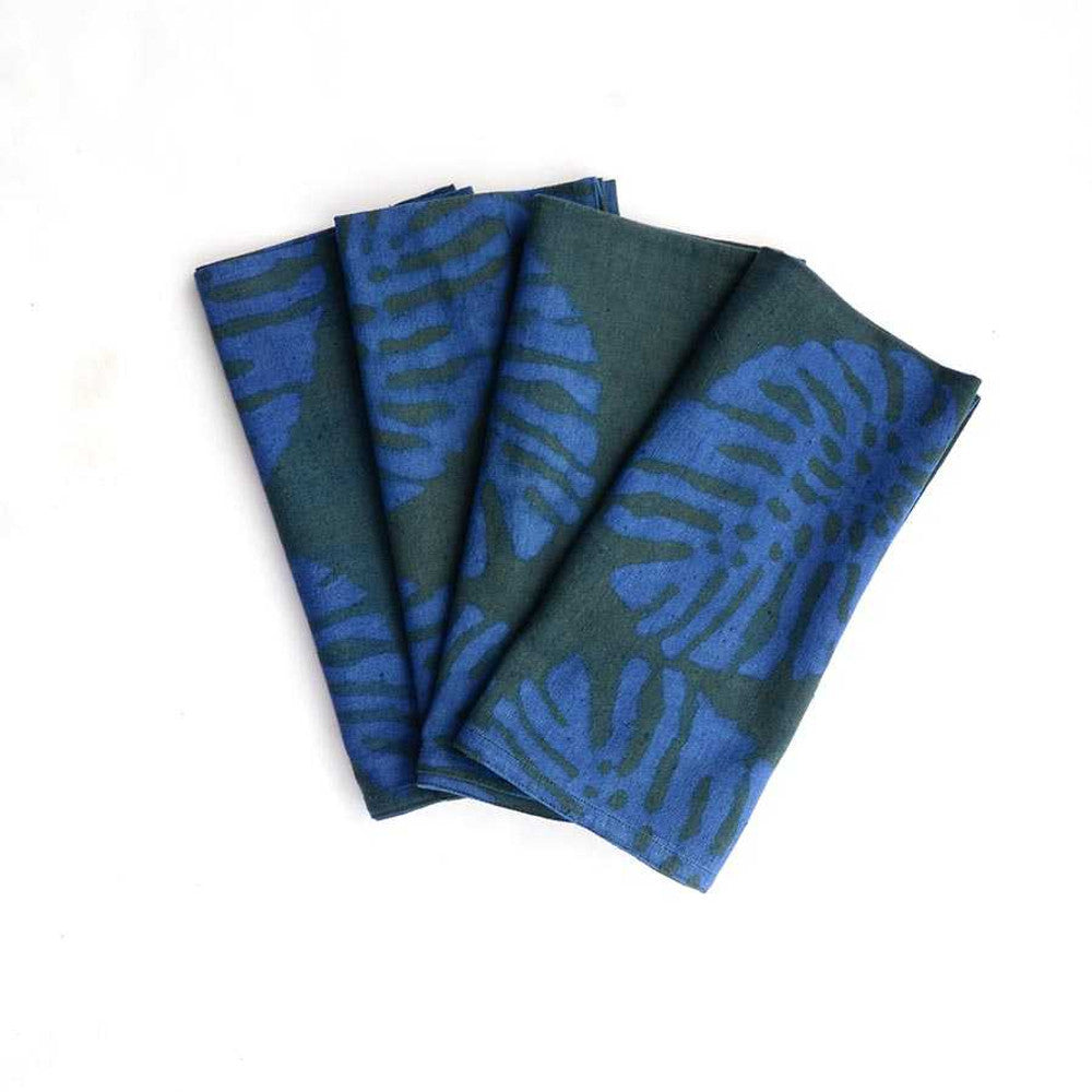 Palm Leaf Block Print Napkins