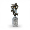 Crystal Embellished Mercury Glass Bottle