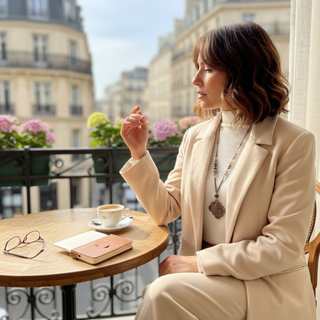 French Antique Brass Stamp Medallion Pendant