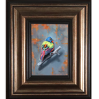 "Painted Bunting" Framed Oil Painting