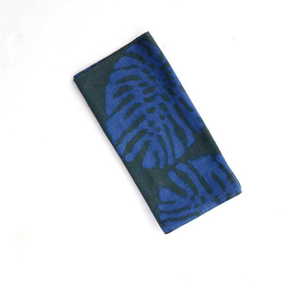 Palm Leaf Block Print Napkins | Set of 4