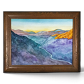 "Settle The Air (Chimney Rock)" Contemporary Fresco