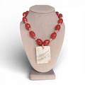 Vintage Mother of Pearl & Carnelian Necklace