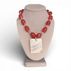 Vintage Mother of Pearl & Carnelian Necklace