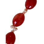 Vintage Mother of Pearl & Carnelian Necklace