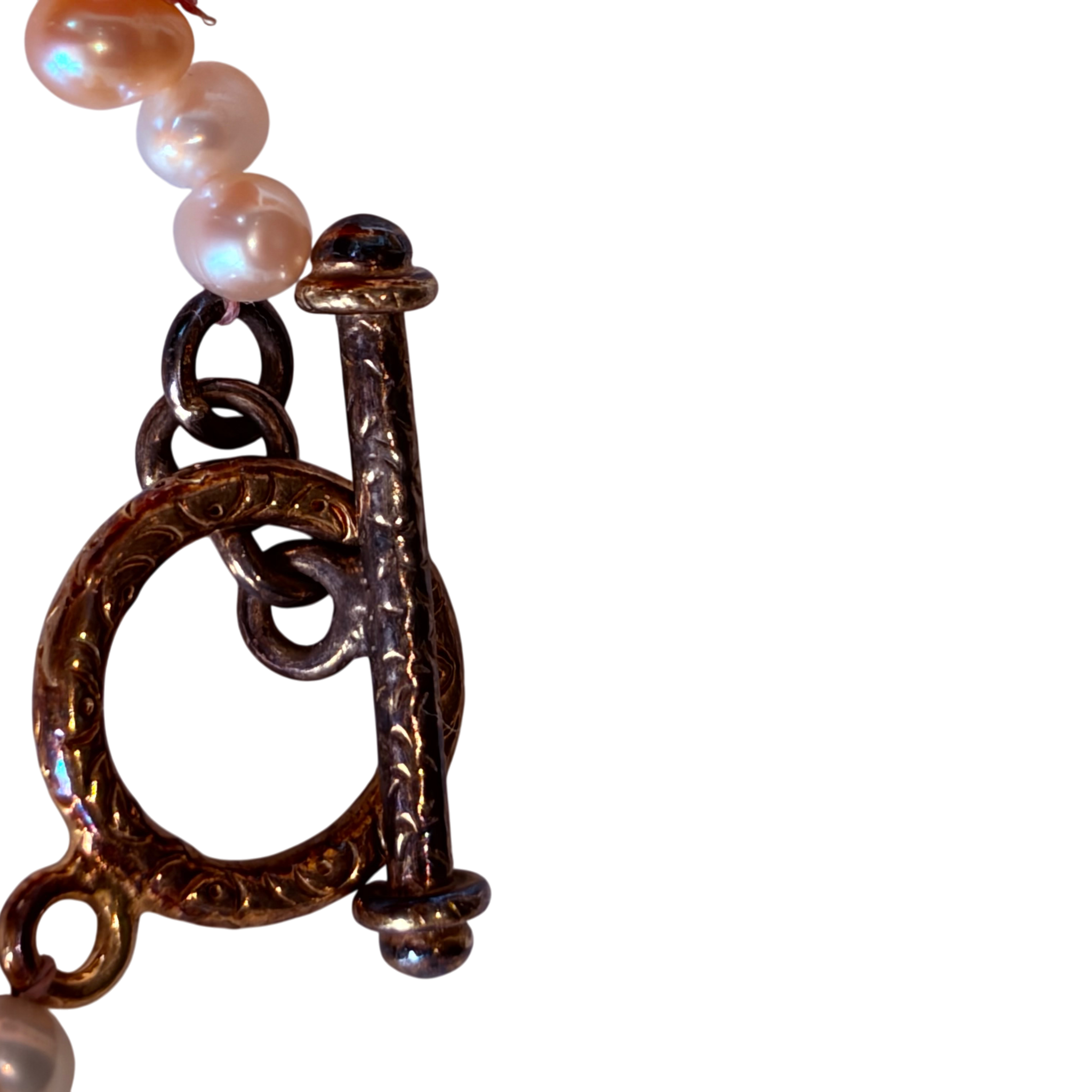 Vintage Mother of Pearl & Carnelian Necklace