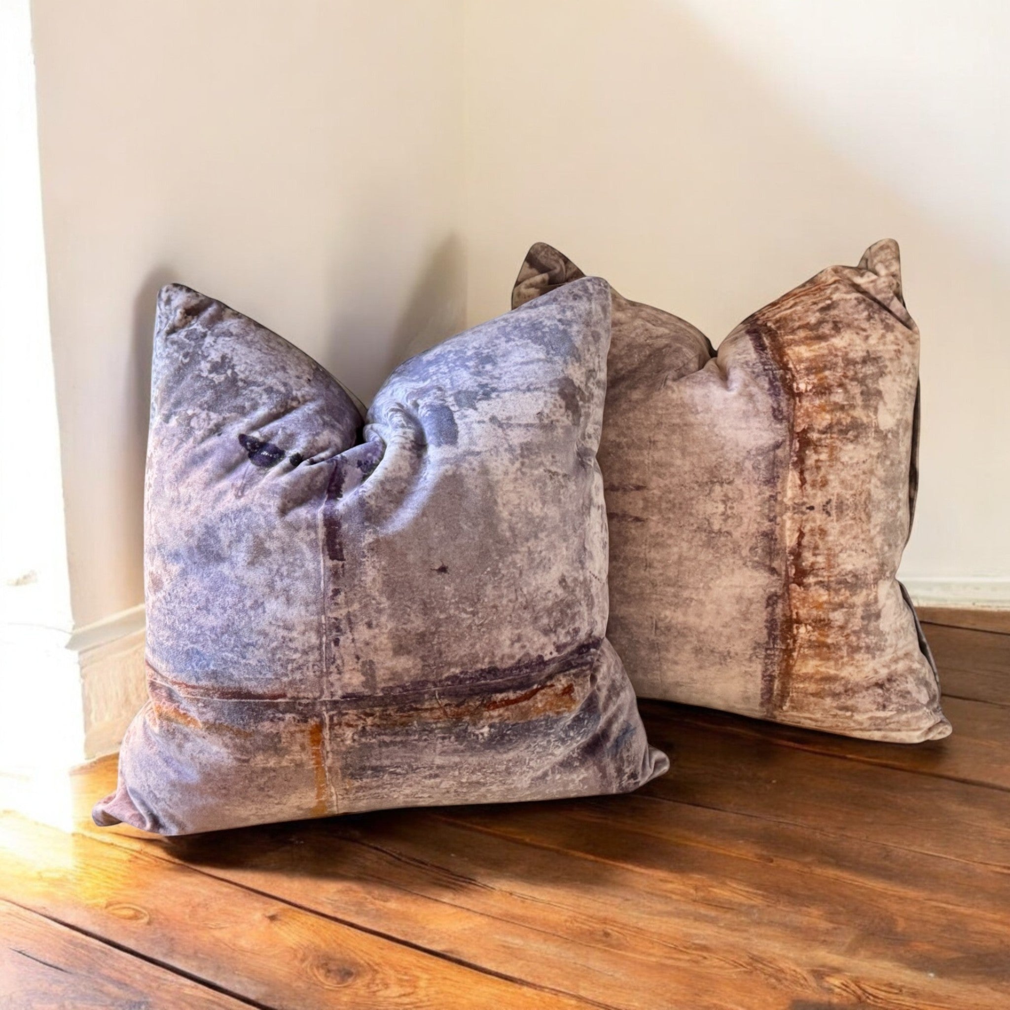 "Whispering Patina" Velvet Pillow