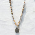 Antique Buddha w/ Jasper, Agate & Petrified Tourmaline