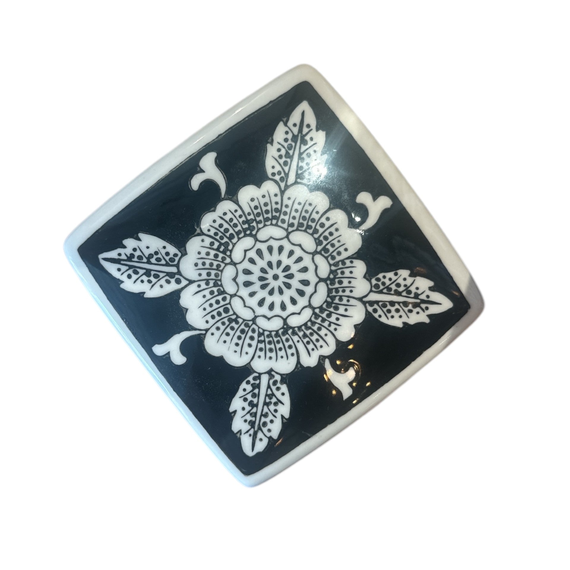 Midnight Bloom Porcelain Covered Jar - Thumbnail 3