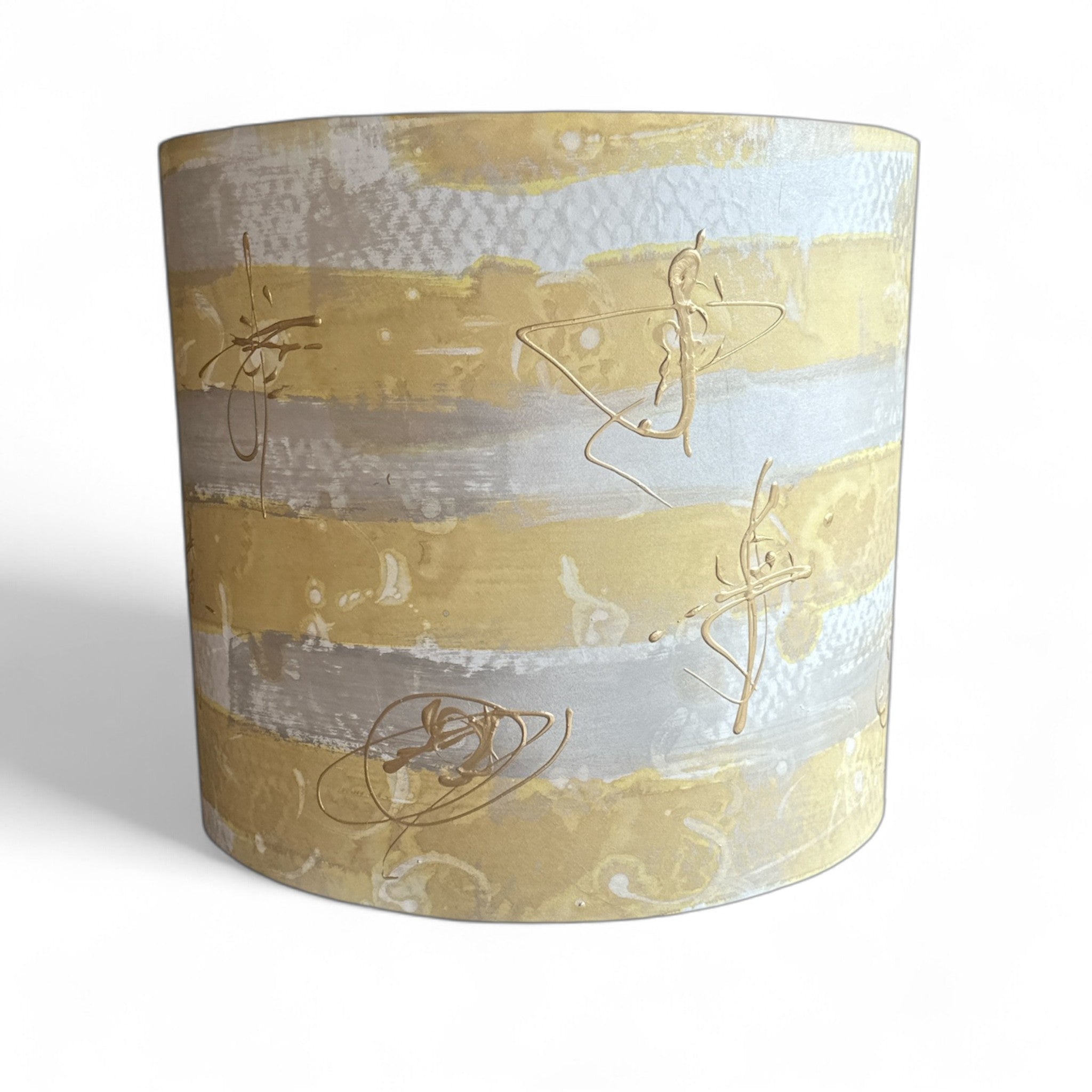 Gold, Silver, Yellow & Gray Lamp Shade 18"