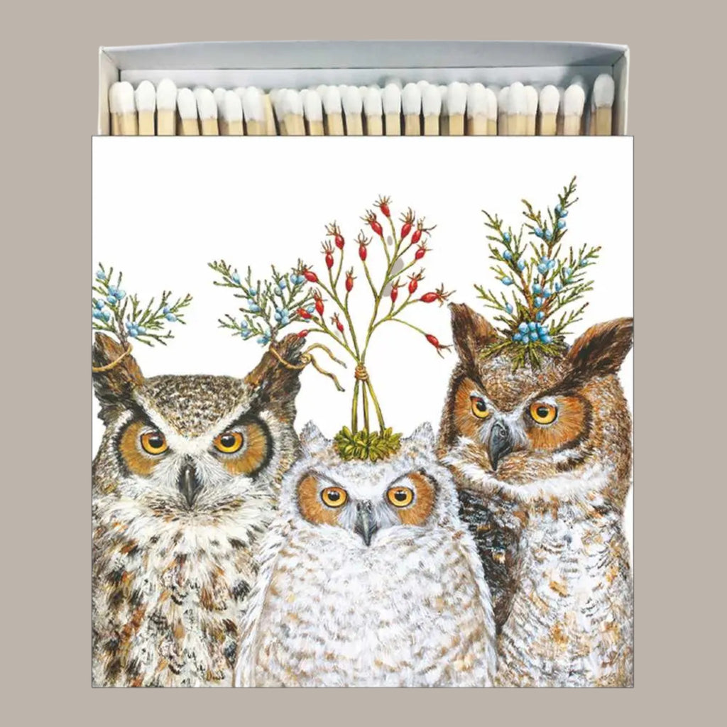 Holiday Hoot Square Box Matches