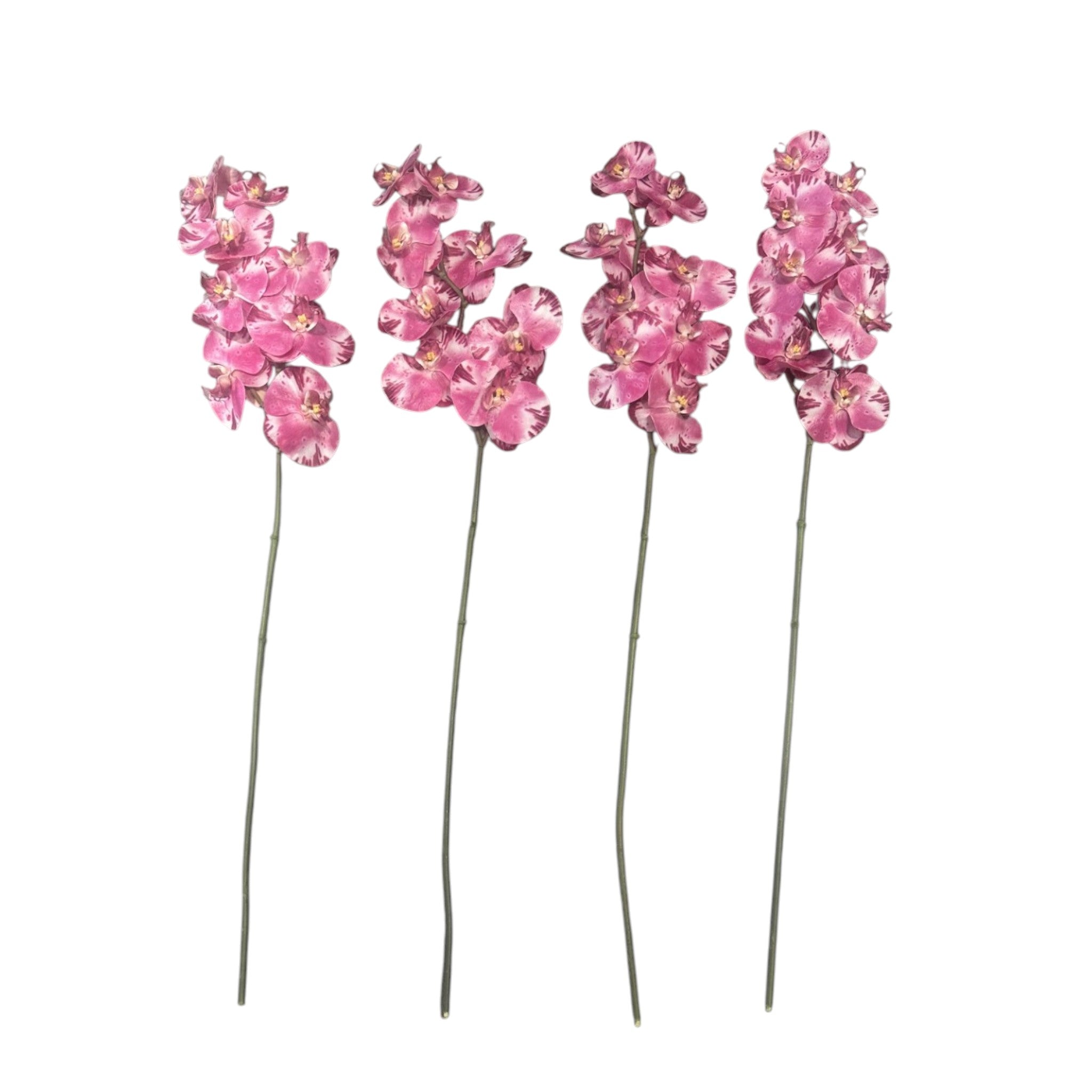 Faux Magenta Splash Phalaenopsis Orchid Stem 32"