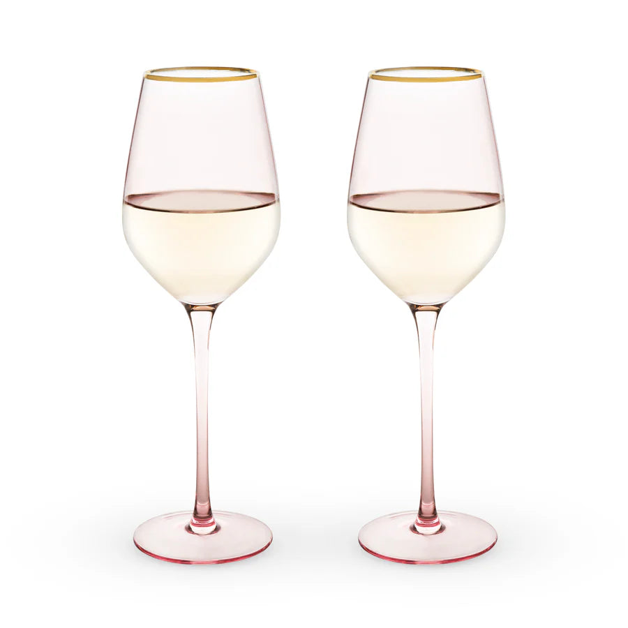 Rose Crystal White Wine Glass