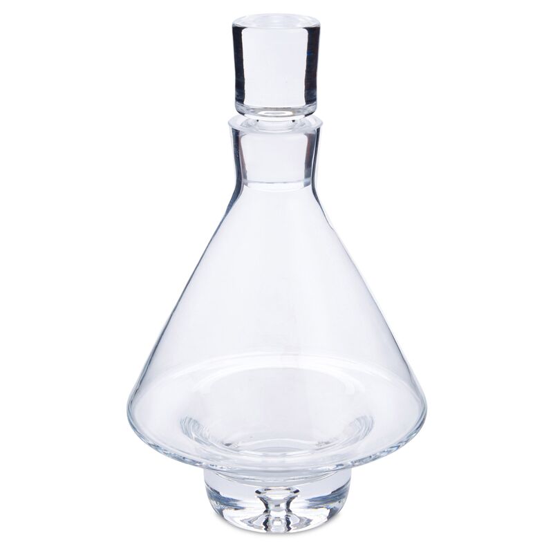Tall Fat-Bottom Glass Decanter - Thumbnail 2