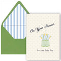 Vintage Baby Boy Shower Card